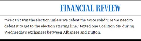 #auspol #VoiceToParliament #Yes23 #YesVote #Insiders

Here's the depths at which #LNP operate-

from #AFR #PhilCoorey article