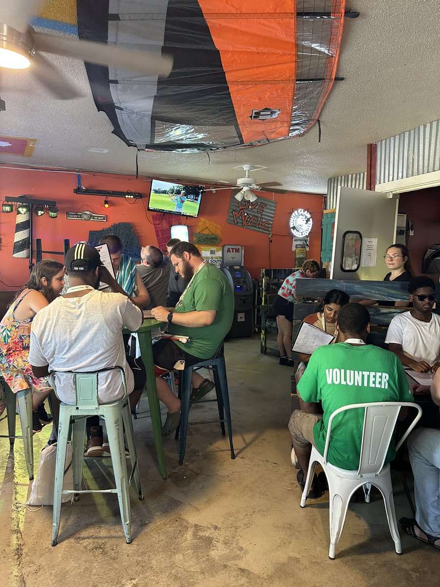 EyeRetreat's tweet photo. Day 8:  In celebration of our 15 years of service to students with visual impairments, we visited Carolina Beach to enjoy the ocean, the sandy beach, amusement rides and food! https://t.co/8zvjZIhFJ7