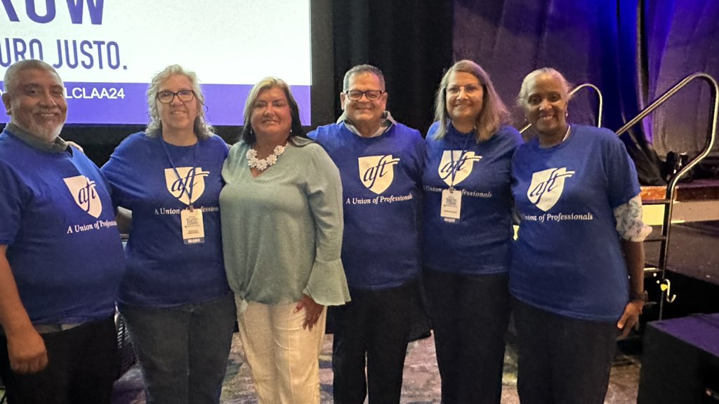 Evelyn DeJesus AFTExecVP πΊπΈπ΅π·ππ©π»βπ«βͺοΈ (@aftevpdejesus) on Twitter photo Thank you to the <a href="/AFTUnion/">AFT</a> delegates from <a href="/UTLA/">UTLA / Anton Engen</a> <a href="/SocorroAFT/">Socorro AFT</a> @AMPR <a href="/CTULocal1/">Chicago Teachers Union</a> <a href="/UFT/">UFT</a> for supporting me during this process. <a href="/LCLAA/">LCLAA</a> Thank you to the <a href="/AFTUnion/">AFT</a> delegates from <a href="/UTLA/">UTLA / Anton Engen</a> <a href="/SocorroAFT/">Socorro AFT</a> @AMPR <a href="/CTULocal1/">Chicago Teachers Union</a> <a href="/UFT/">UFT</a> for supporting me during this process. <a href="/LCLAA/">LCLAA</a>