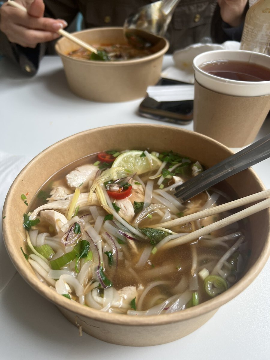 drjojo62's tweet photo. Bowl of chicken pho on London’s Southbank at Union Viet Cafe. Very good and at a nice price. 🐔🐔🐔🐔#top100chicken https://t.co/BmIhQIuDTK