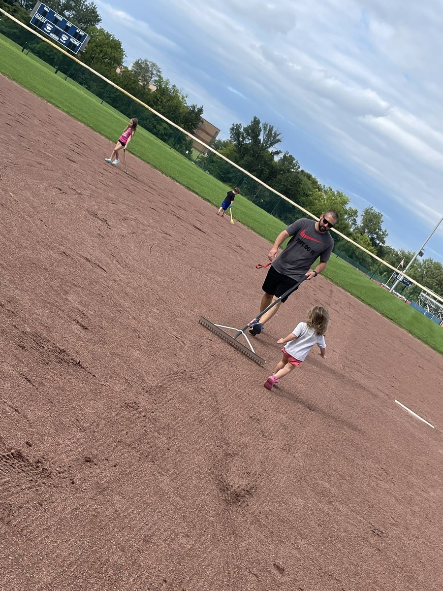 KaylaKeating89's tweet photo. When Coach is worried about the rain, future forecast, and the field… you go work on the field! 🥎🥎 @LHSEagles_SB https://t.co/0xXkDoh2c0