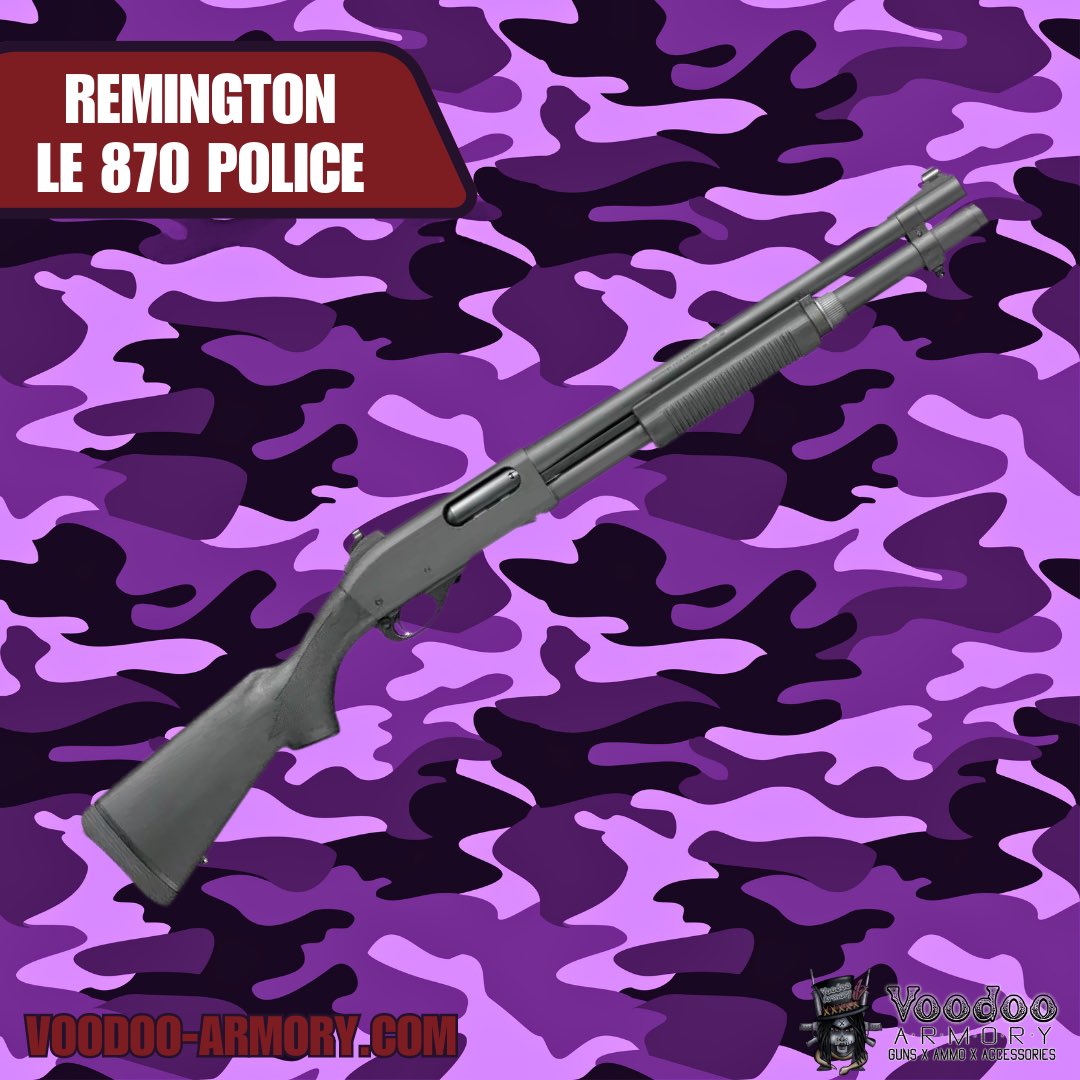 The Remington LE 870 Police. Chambered in 12ga with a 18in barrel and 6 round capcity. Perfect home defense shotgun

#Remington #remington870 #12gauge #shotgunlife #gunsofinstagram #pewpewlifestyle #homedefense #voodooarmory 

voodoo-armory.com/remington-le-8…