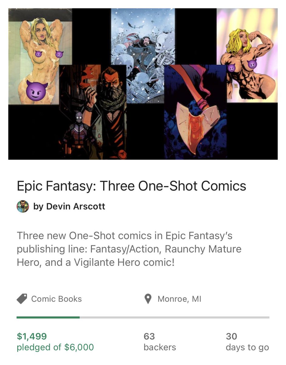 CBDevin95's tweet image. We are 17 backers away from 80, and $501 from $2k! I know we can hit that goal folks, so click the link below to make a pledge today and share with friends!