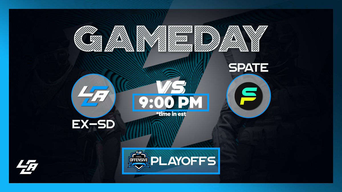 LCABroadcasting's tweet photo. 🚨 Tonight's Final Offensive Match!🚨

⚔️ #EX_SD VS @SpateEsports 
🎙️ @cernersandals &amp; @cashmmt 

Stream in replies below!⬇️ https://t.co/zrc08A9Q14