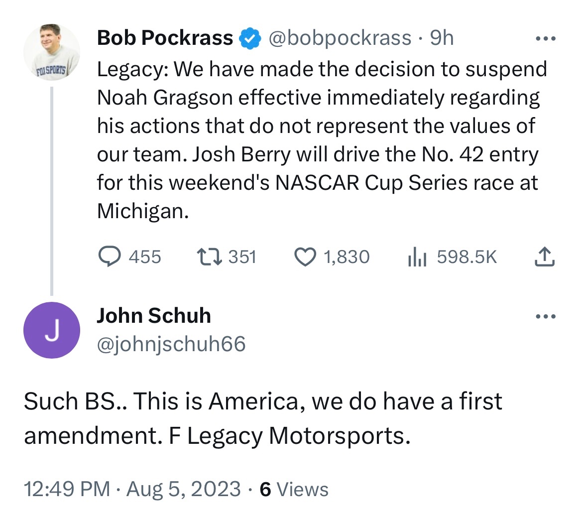 The First Amendment tweet media