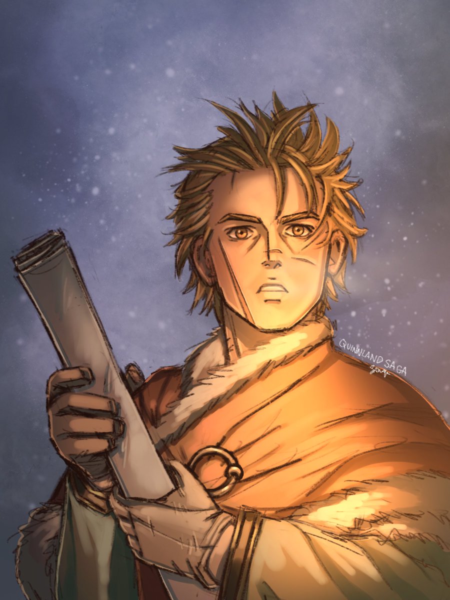 quinnlandsaga's tweet photo. Thorfinn, and idc the cloak is red and green! Red and green are his COLORS #VinlandSaga #VINLAND_SAGA #thorfinn https://t.co/RuWzdEZOmO