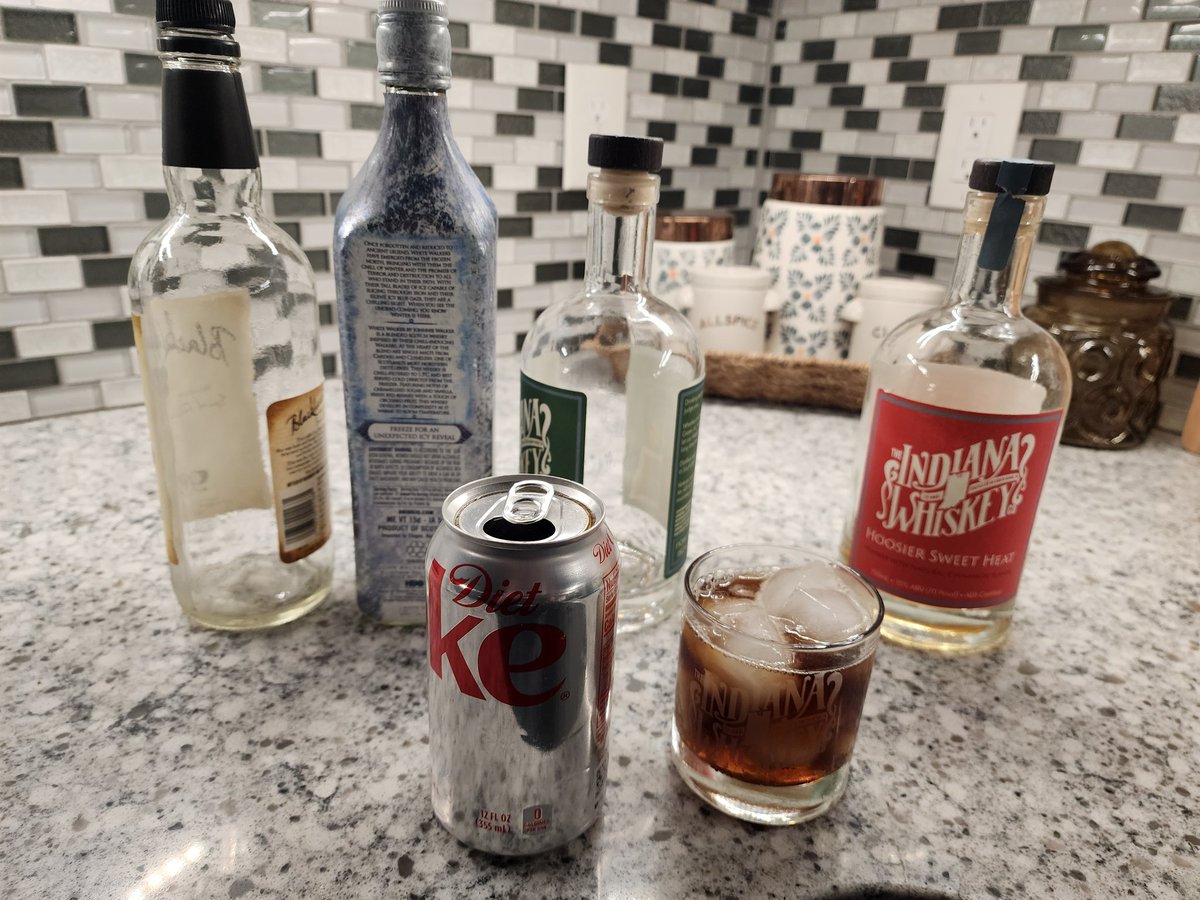 officiallycoble's tweet photo. Now #3! On to @IndianaWhiskey's Breakfast of Degenerates, one of my favorite whiskey treats! It's like maple syrup-covered pancakes + whiskey, and I like all those words! Added diet coke so I don't fall asleep. https://t.co/viwsEiyMaM