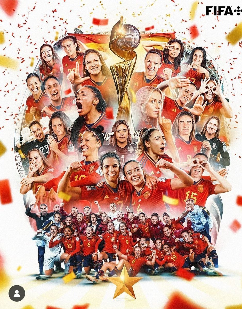 ZaV95's tweet photo. It was exciting to watch Spain 🇪🇸  win the FIFA Women's World Cup.  Poise, technique, ball control, movement away from the ball, they have it all! 

This tournament has proven that Women's football has taken another gear, and it will only get better! https://t.co/X7RV9247aO