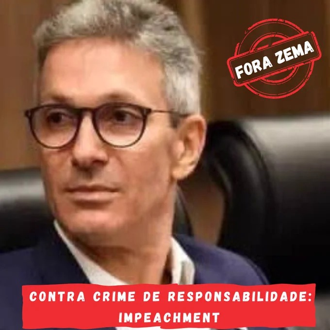 DilmaResiste's tweet photo. "IMPEACHMENT J�� 
O Governador Romeu Zema comete crime de responsabilidade ao indicar Presidentes de fundações e autarquias sem a anuência da Assembleia Legislativa. O requerimento, que precisa ser aprovado em plenário, foi apresentado à Mesa Diretora."
Via @deppauloguedes https://t.co/GgJeXPpC4r