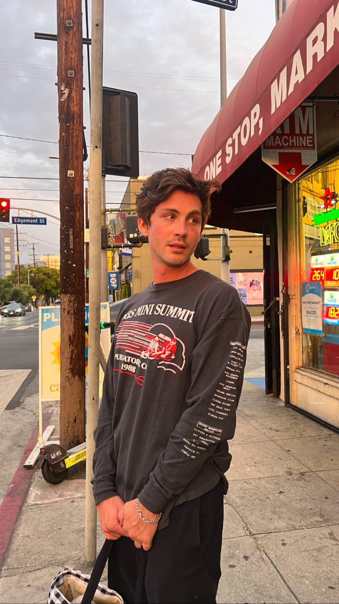 Logan Lerman in newly shared photo.