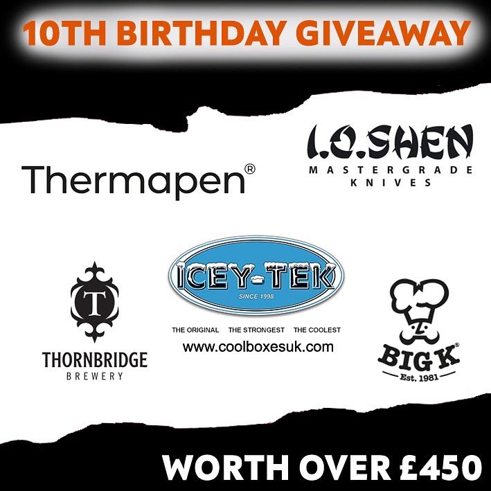 10th Birthday #giveaway worth over £450!!

We've teamed up with the best brands in the business to celebrate our 10th Birthday! For your chance to win this epic BBQ Bundle, follow the steps below.

🔥LIKE &amp; REPOST this post.
🔥FOLLOW all the brands included in the giveaway.
