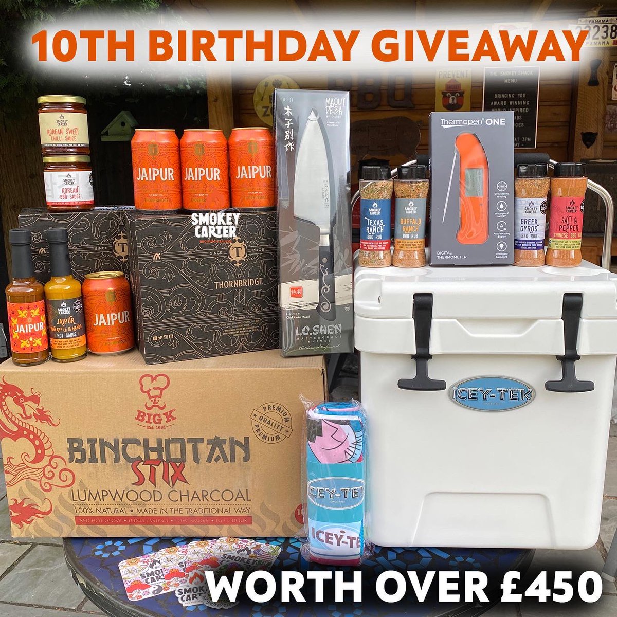 TheSmokeyCarter's tweet image. 10th Birthday #giveaway worth over £450!!

We've teamed up with the best brands in the business to celebrate our 10th Birthday! For your chance to win this epic BBQ Bundle, follow the steps below.

🔥LIKE &amp;amp; REPOST this post.
🔥FOLLOW all the brands included in the giveaway.…