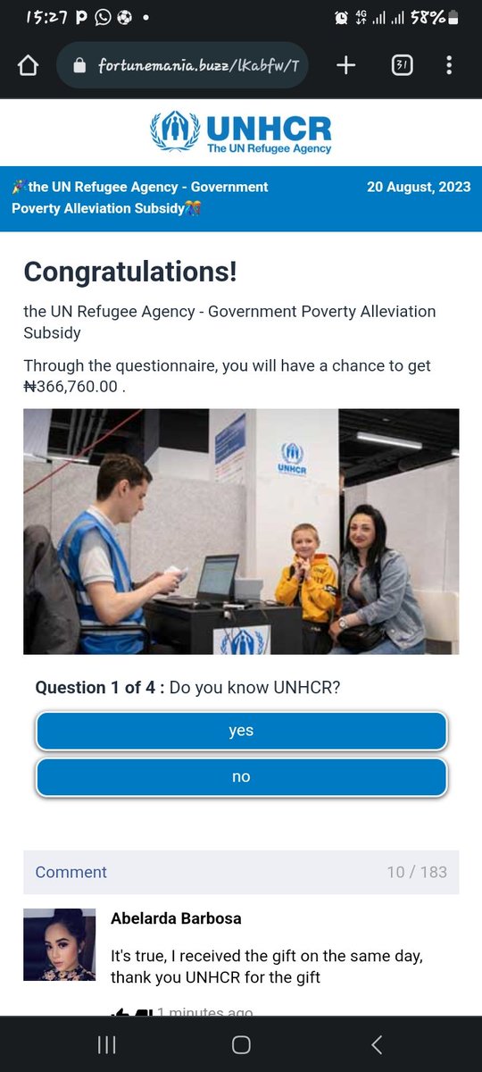 saintE10's tweet photo. @Refugees  is this website hosted by you?
I came across this link; https://t.co/8bL9jzlVkK and I followed. Please confirm this and warn the public if it's fake https://t.co/IT18lWD5LJ