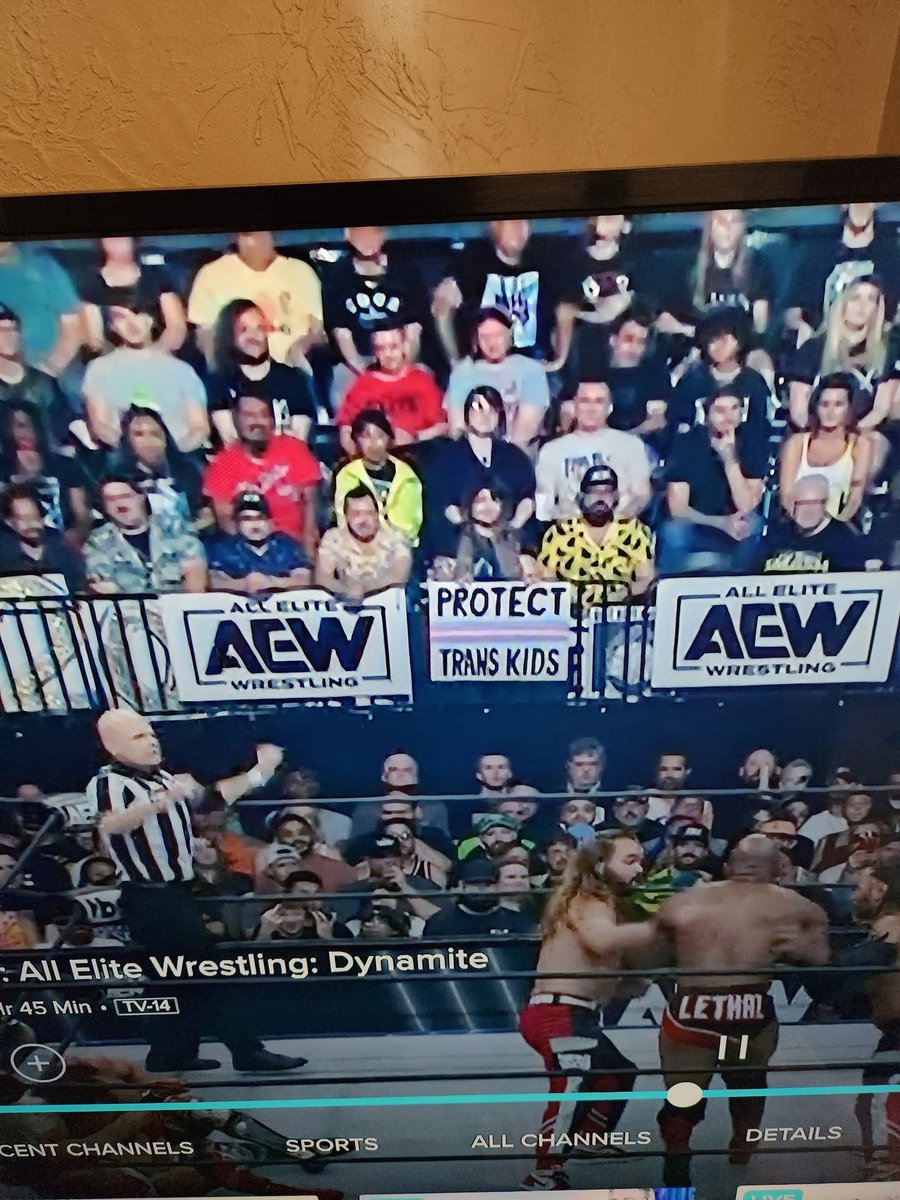 I have found my favorite crowd sign ever 🥺💖 AEW peeps are just so good.

Also, sorry I'm so behind 😅💖