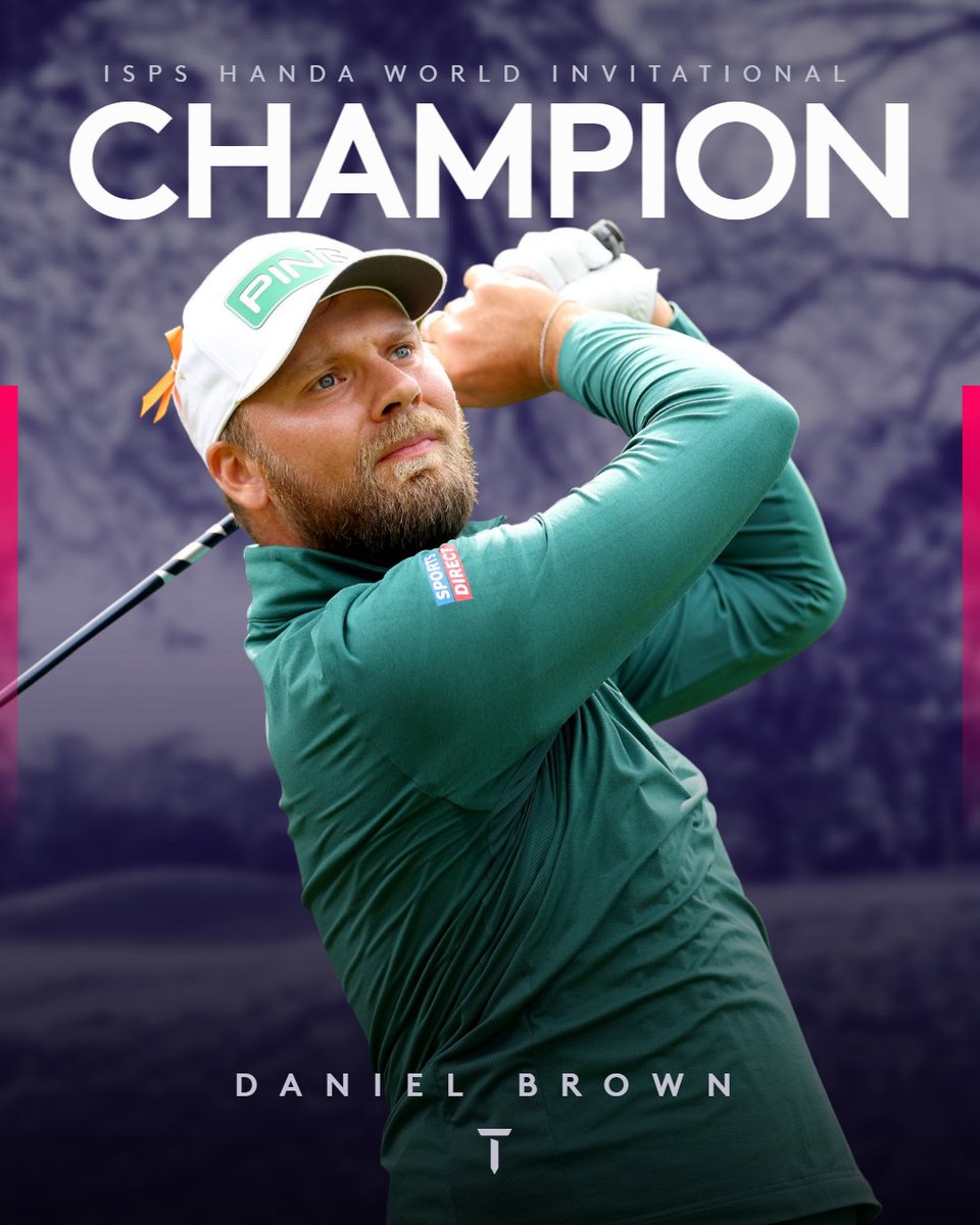 DPWorldTour's tweet image. .@danbrown212 wins his first DP World Tour title in his rookie season 🏆

#WorldInvitational