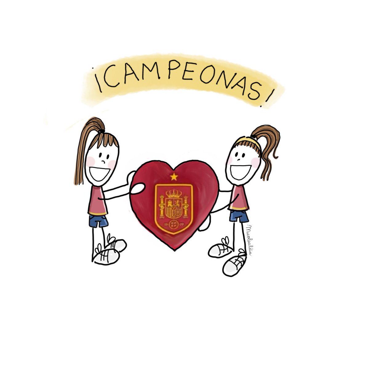 Micolealdia's tweet photo. Hoy es un día importante por muchas razones. ¡Enhorabuena campeonas! Por hacer historia, por los valores que transmitís y por hacer de vuestra victoria un punto de inflexión. @SEFutbolFem

#campeonasdelmundo #mundialdefutbol #fifawwc #futbolfemenino @fifawomensworldcup @rfef https://t.co/Ycy0YQJHfM