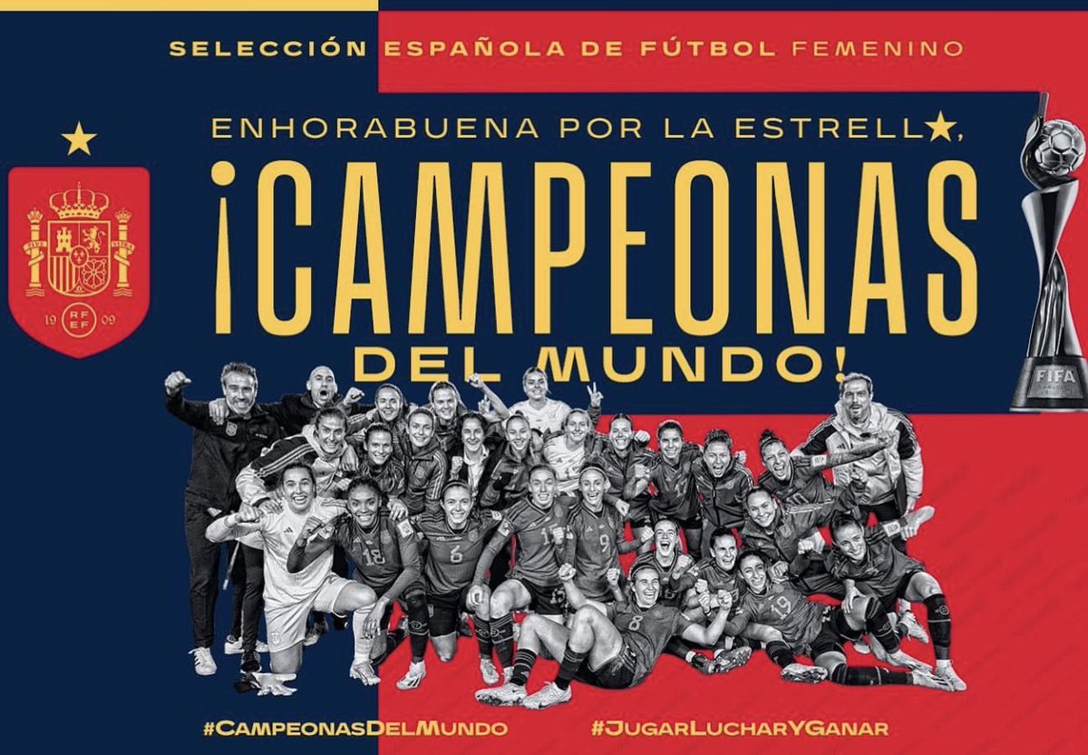 ¡Enhorabuena Campeonas!🇪🇸. #fifawwc #campeonas2023 #MundialEspaña2023 #FútbolFemenin #vivimostupasión