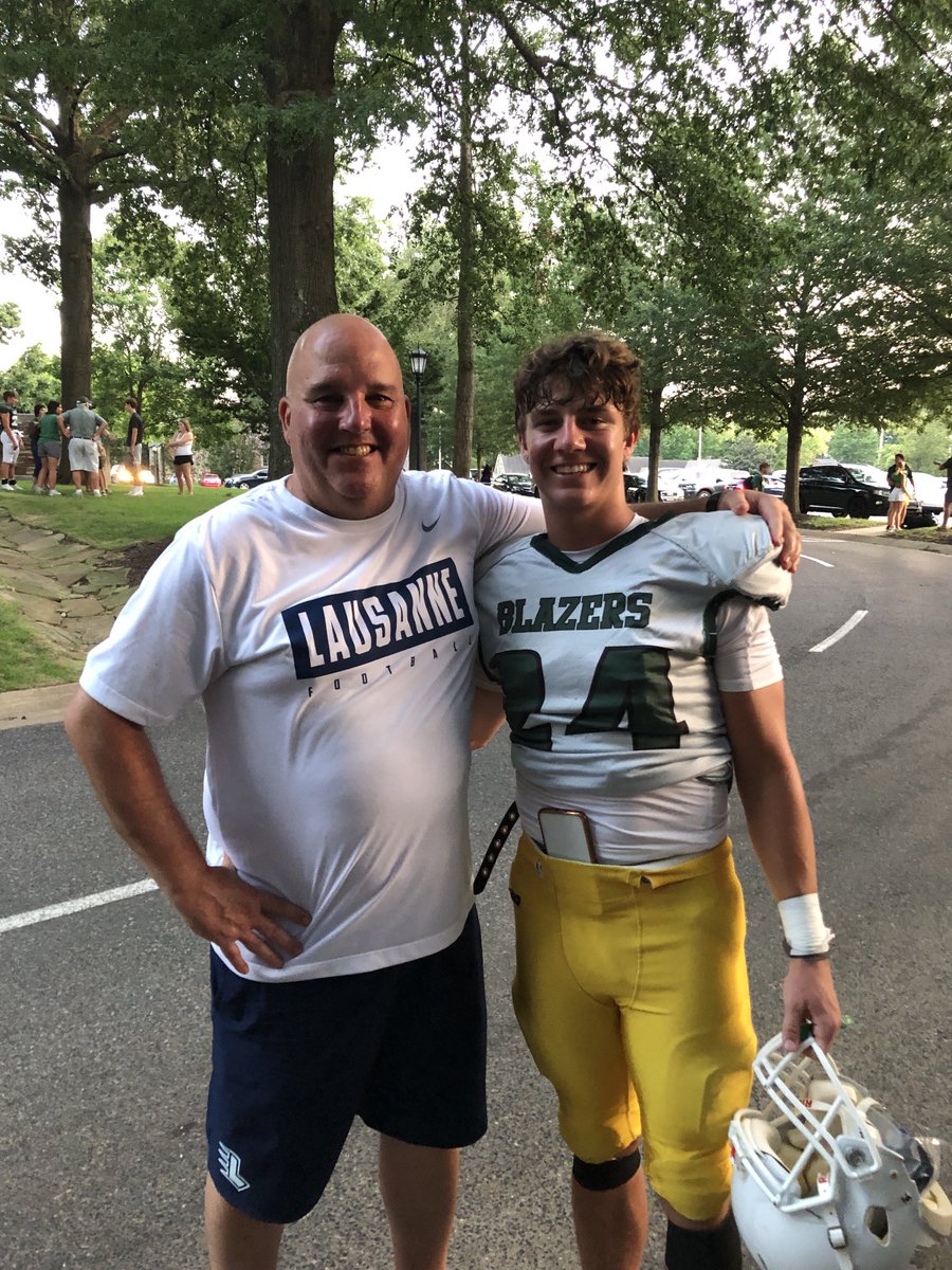 From a ⁦@LausanneFB⁩ Lynx 💙💛💙💛 to a ⁦@BelhavenFB⁩ Blazer 💚💛💚💛 I could not be any happier for this young man ⁦@wyattlocastro⁩. #GoBeGreat and #BUncommon