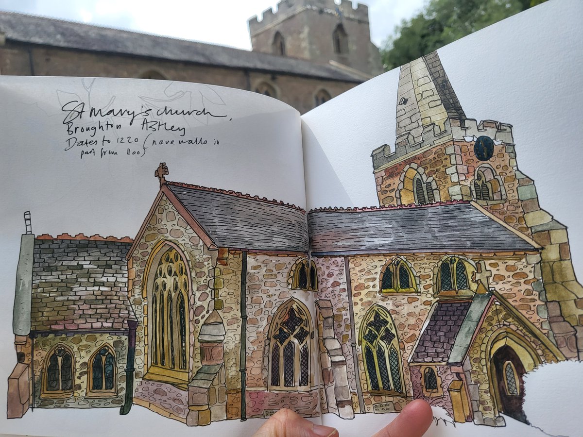 #stmarys #broughtonastley from last yr because I didn't get out today in the end but I'm planning on drawing Quorn church tomorrow which I've been meaning to do for so long! I am running out of churches within 20 mins of my house so I'm going to have to start getting strategic!
