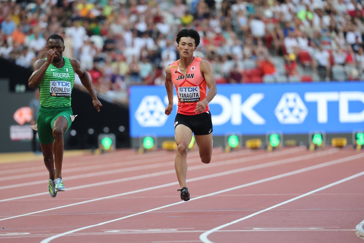 Getsuriku's tweet photo. #ブダペスト世界陸上 
男子100m
準決勝2組（±0）
栁田大輝（東洋大）は10秒14で7着

初の世界選手権100mで健闘を見せました https://t.co/UNlvRwsXHS