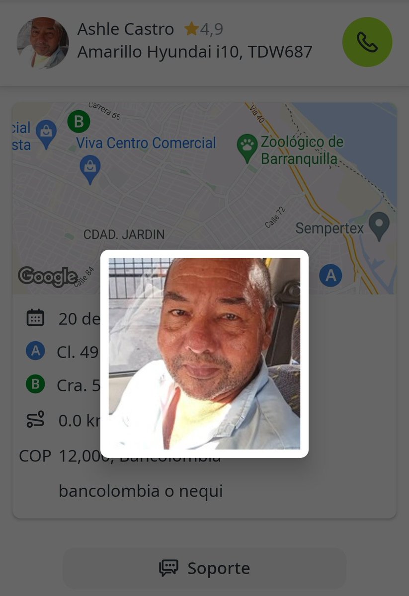 ¡Lo bueno hay que divulgarlo!
Amigos hoy les vengo a recomendar al señor ASHLE CASTRO, taxista de Barranquilla TDW687

Por error le pase 120k, en vez de 12 y después de haberme dejado, se devolvió a notificarme y devolverme el excedente.

Dios lo bendiga siempre, señor Castro🙏🏻🥹
