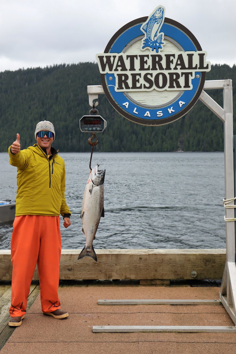 FishingResort's tweet photo. Bradley Moore won our #KOD on 8/19 with a 18.9lb #kingsalmon! Bradley and George Moore each caught a king today, rocking their father-son fishing trip. Congratulations!

Follow to see on our Leader Board: https://t.co/IJYDPscaKY 
#chinook #Alaskafishing #Alaska https://t.co/pS0z4xGvdS