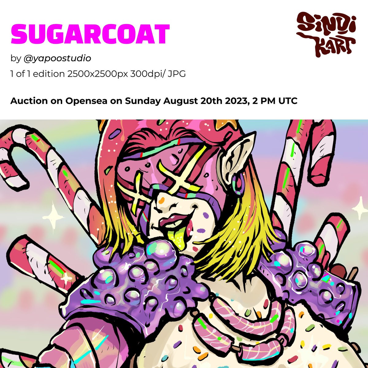Sweets everywhere… SUGARCOAT by @yapoostudio “She is the sweetest assassin you’ll ever face”