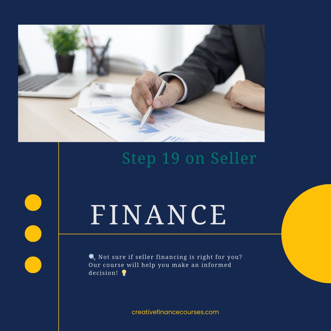 🔍 Not sure if seller financing is right for you? Our course will help you make an informed decision! 💡 #InformedInvesting #PropertyInvestments #financialeducation creativefinancecourses.com