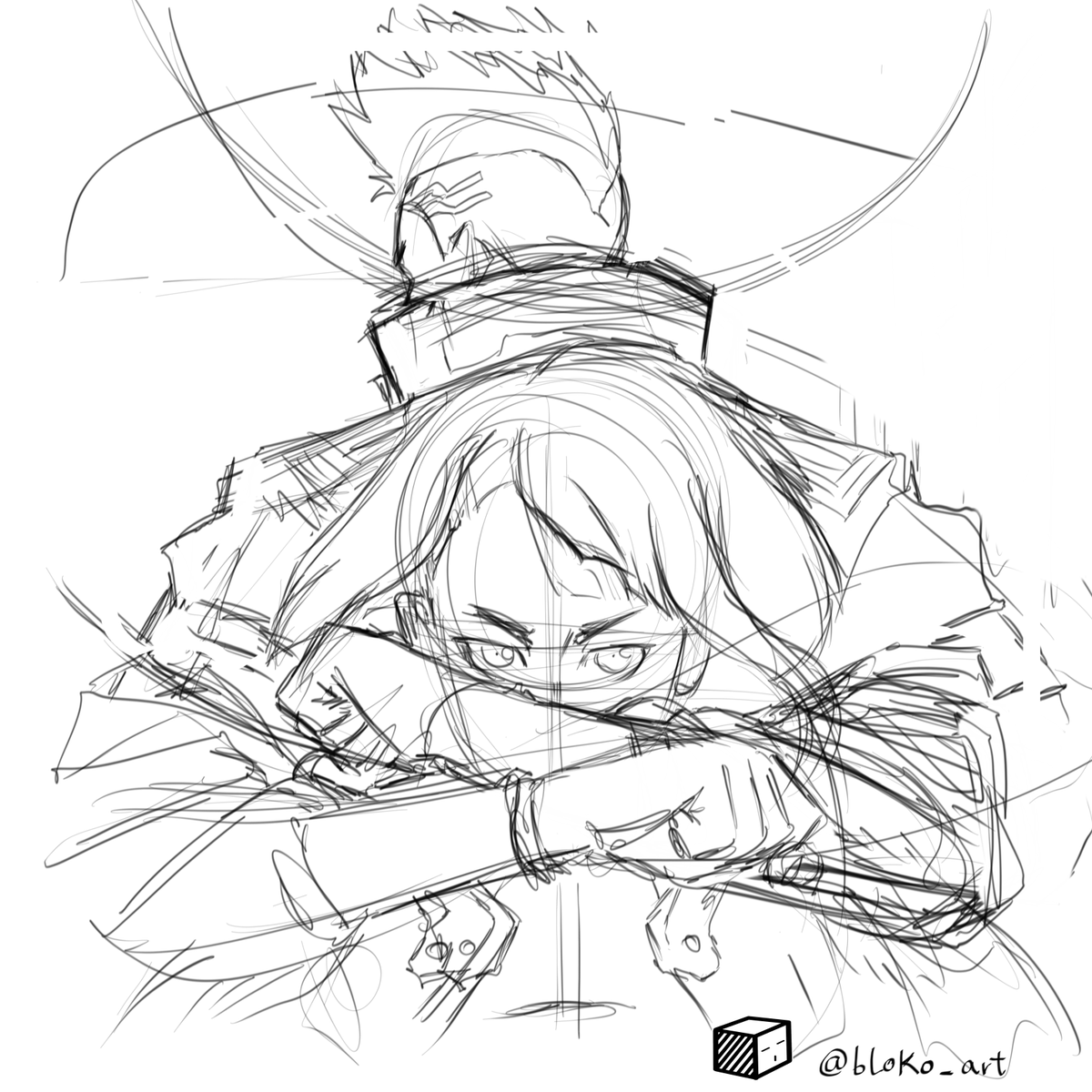 Bloko_'s tweet photo. Holahola. Me gustó mucho Cyberpunk: edgerunners y quise hacer un fanart de Lucy y David.
.
#fanart #CyberpunkEdgerunners #drawingprocess https://t.co/HOOJqguaQv