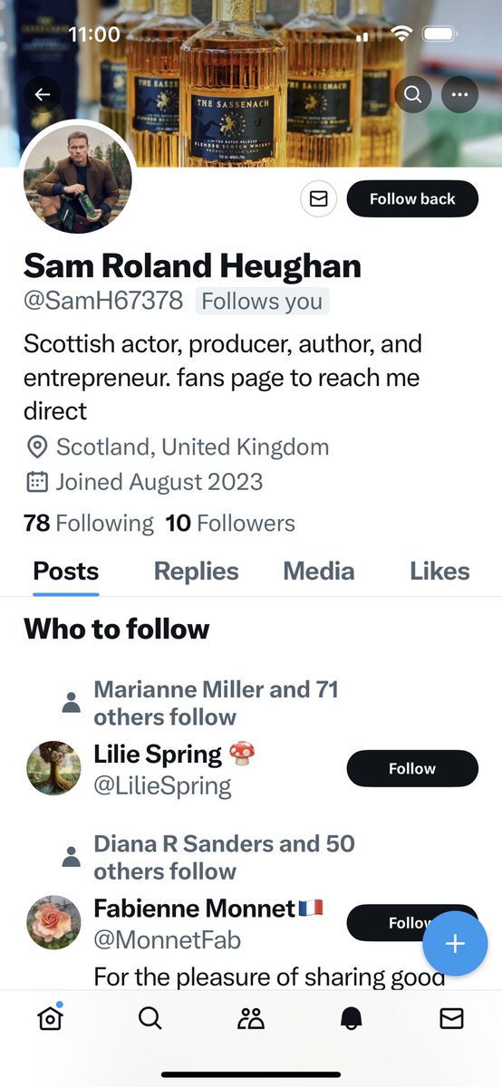 Look here another fake Sam Heughan follower!!! Just reported and blocked!!! They are now coming out of the woodwork!!!