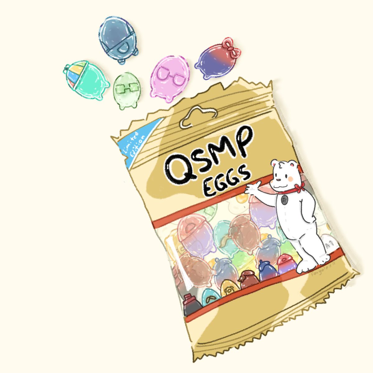 Yummy!

#qsmp #qsmpfanart #QSMPGlobal #qsmpeggs #cucurucho 
#qsmpbrasil #QSMPFrench #qsmpeggs #Haribo