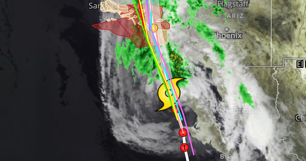 KTLA's tweet image. #BREAKING: Hilary has been downgraded to a tropical storm; rain beginning to impact Southern California. Live updates: ktla.com/news/local-new…