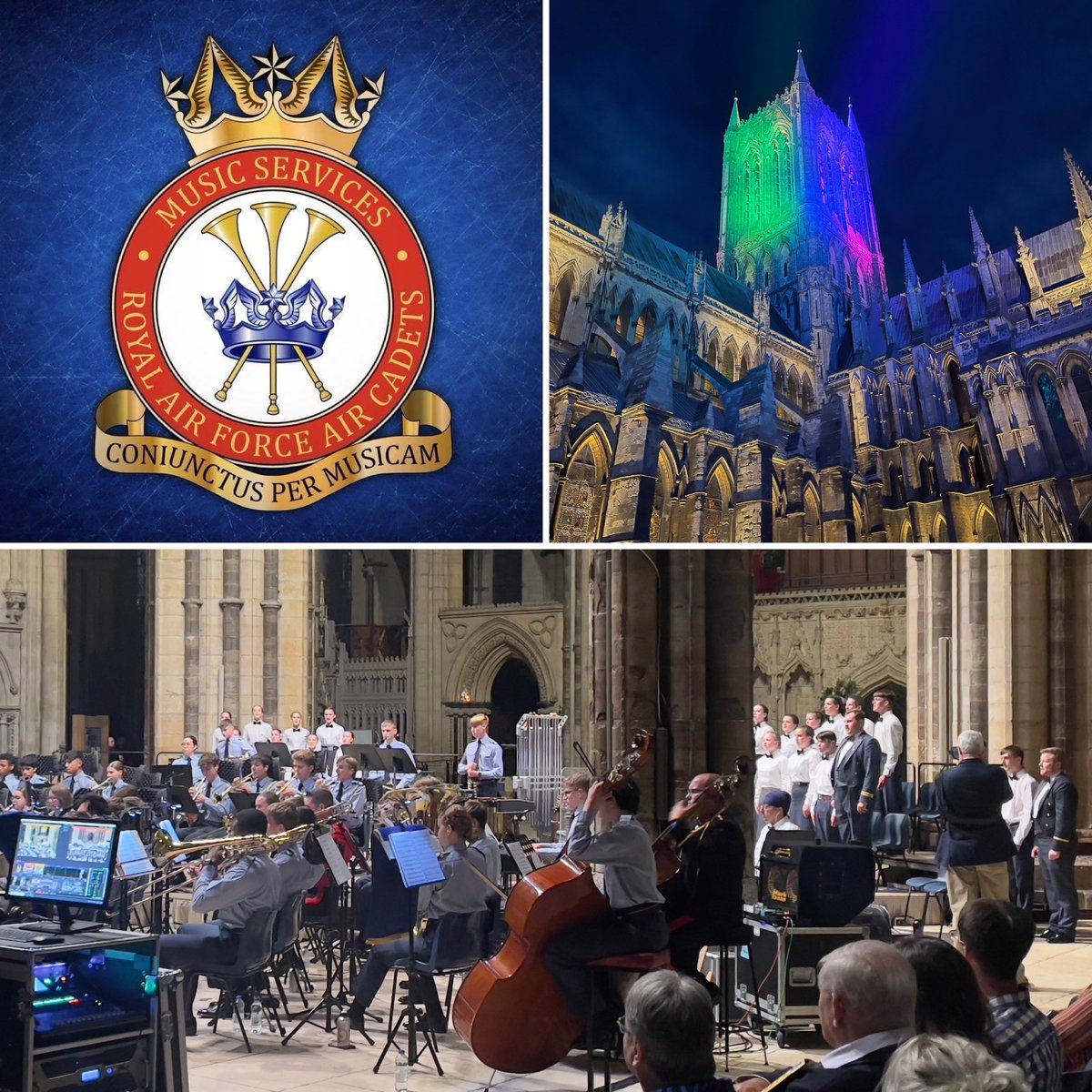 Great evening with <a href="/aircadetsmusic/">RAF Air Cadets Music</a> last night in #LincolnCathederal and as we left saw the Cathedral lit up in #rainbow to support <a href="/lincolnprideuk/">Lincoln Pride UK</a>! Such talented individuals we have within our organisation #WhatWeDo #TogetherWeAreStronger