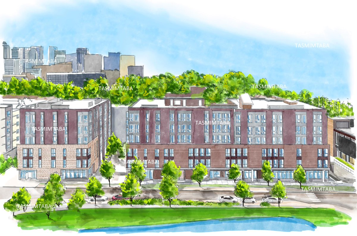 Watercolor illustration of a commercial area. 
Check out my gig on fiverr.
fiverr.com/share/8eyKDo