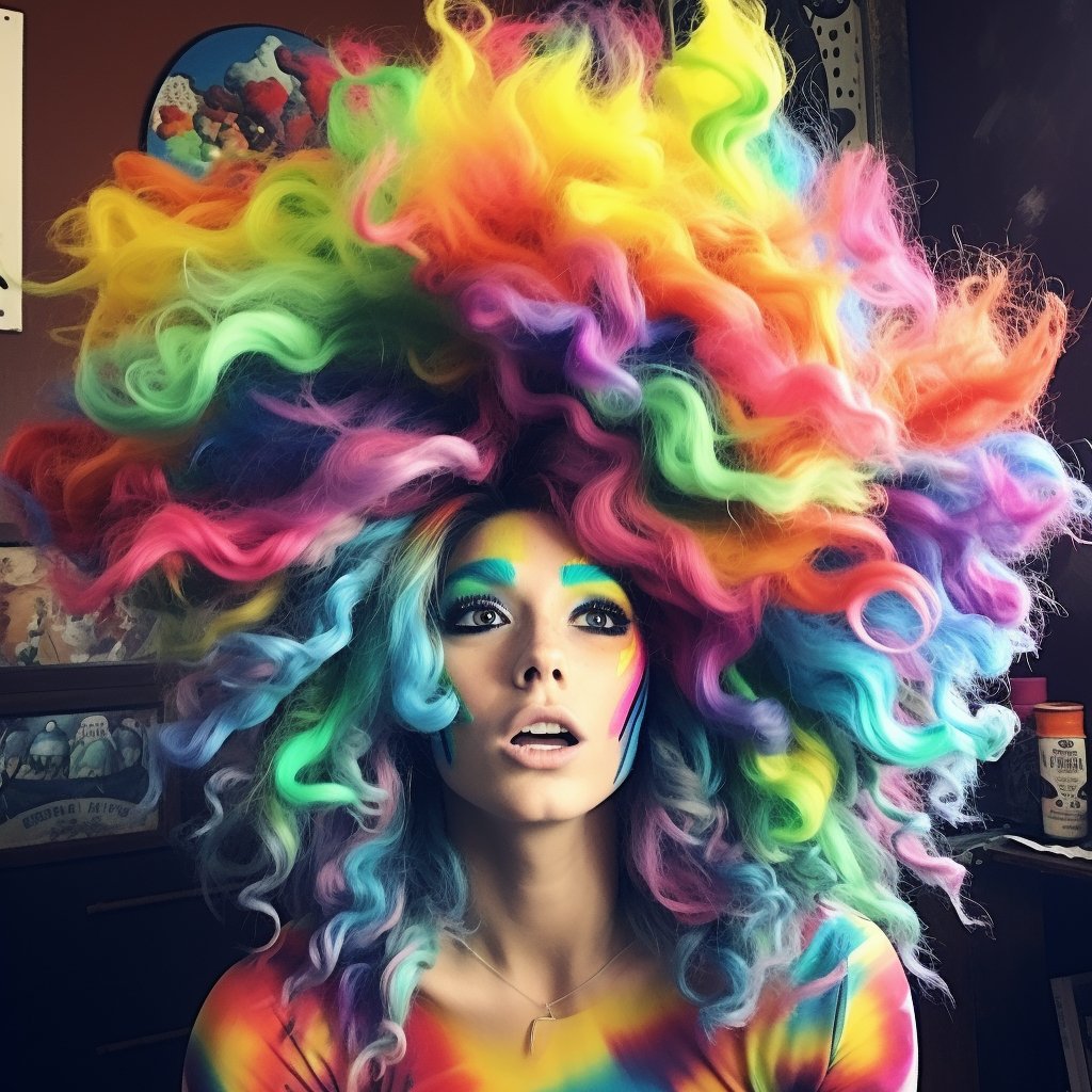 darkkittyinc's tweet photo. @4rtofficial prompt:😎psychedelic crazy hair day https://t.co/XrNsfxSDfV
