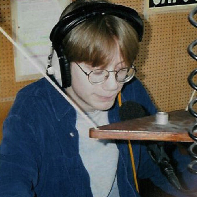 A young me at the start of a career in broadcast and entertainment at the University of Warwick radio station. Advice for those starting out on the same path – keep going, you don’t know who might be listening. And have fun. #NationalRadioDay