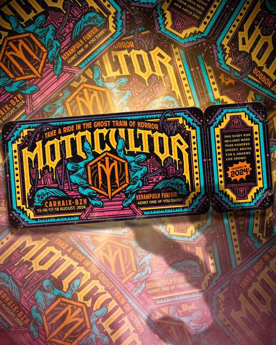 MotocultorFest's tweet photo. Le #MotocultorFestival revient en 2024 💥

Rendez-vous du 15 au 18 août 2024 à Carhaix pour la XVème édition du Motoc’ !

Les pré-ventes sont à retrouver sur le stand du merch’ 🎟️

Merci au studio @Fortifem pour l’identité visuelle de cette nouvelle édition ! https://t.co/95fatZfhMs