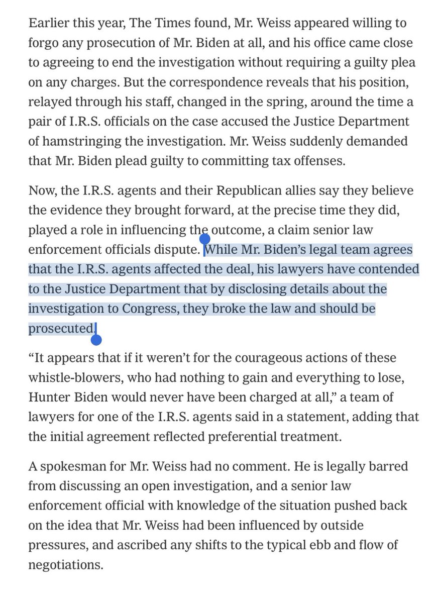 HUNTER BIDEN’S LEGAL TEAM WANT IRS WHISTLEBLOWERS TO BE PROSECUTED AFTER RUINING THEIR DISMISSAL DEAL; YOU REALLY CANNOT MAKE THIS UP