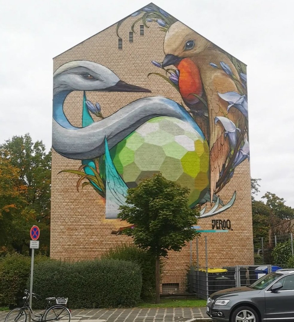 MolinaStreetArt's tweet photo. Art by German Jeroo in Nรผrnberg, Germany (2022) #jeroo #lamolinastreetart | photo via artist https://t.co/6vXvU57pGE