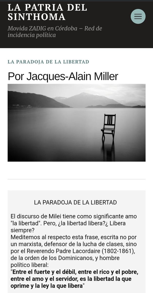 ZadigCordoba's tweet photo. La paradoja de la libertad 
Por JAM
https://t.co/LRUNTKxegB https://t.co/3ZSDTJxqtl