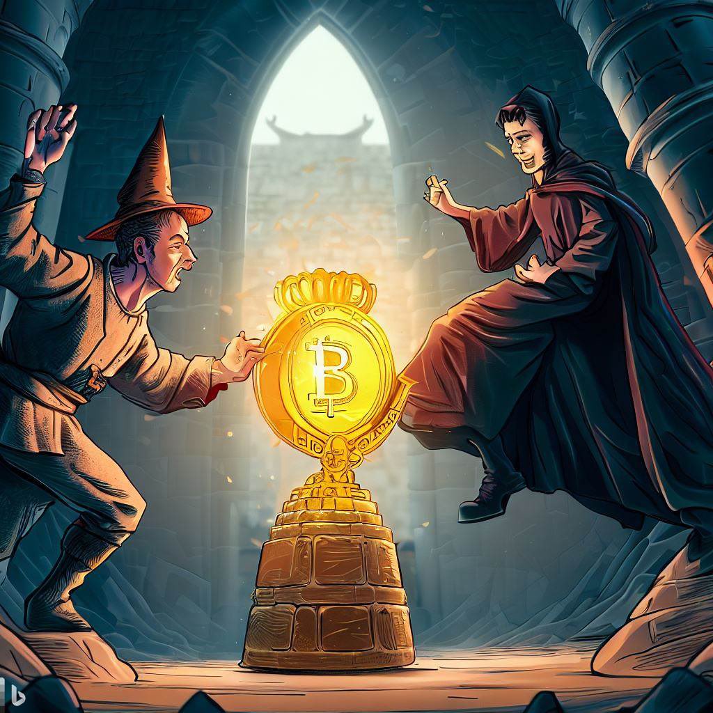 Ambrosia_NFT's tweet image. #wizards and #warlocks dueling for the #bitcoin trophy