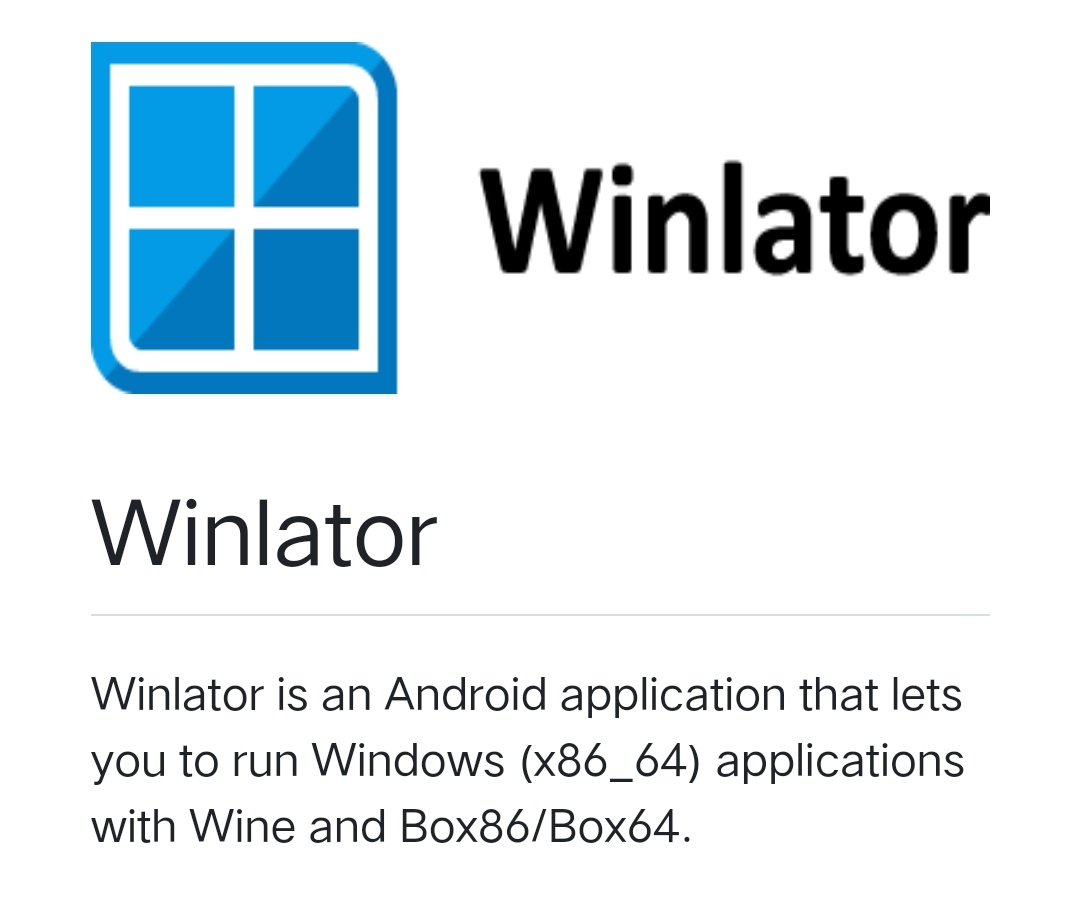yabhishekhd's tweet image. Winlator an Android app which allows you to run windows x86_64 (64bit) applications and games on Android smartphones, tablets and other Android platform devices.

Download link winlator.com/download/
#Emulator #Winlator #Windows