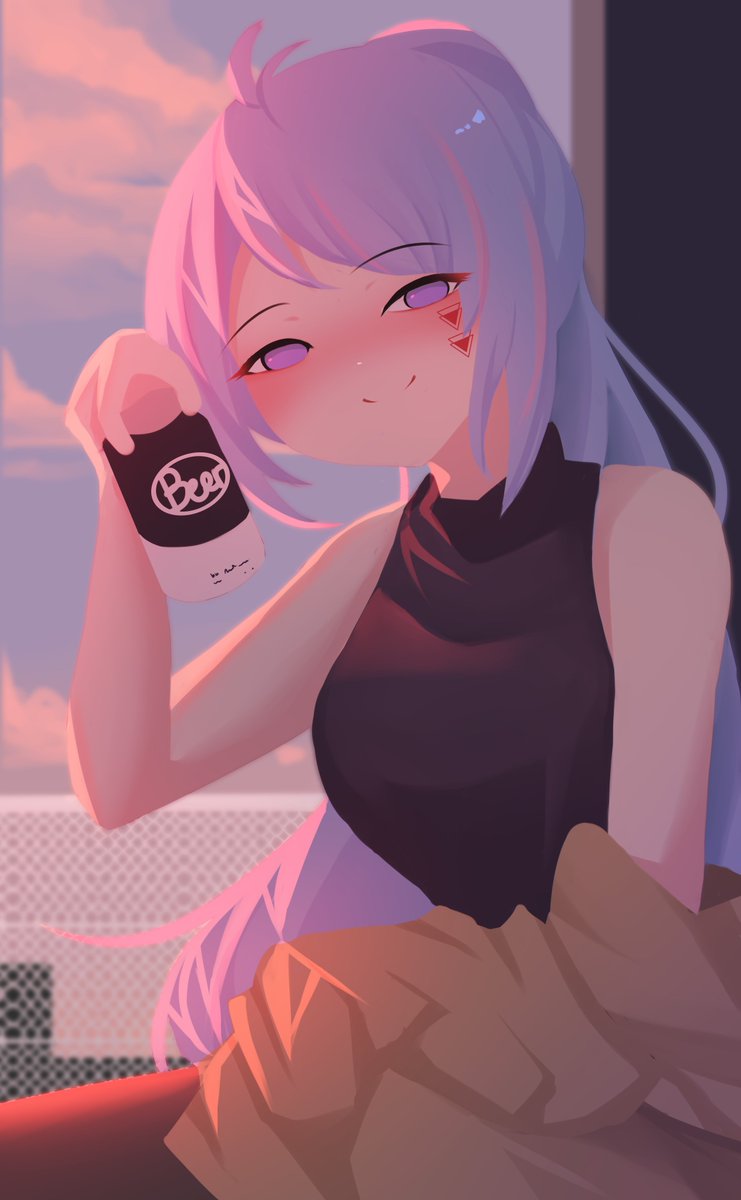 Number256495's tweet photo. Back of supermarket, under the sunset glow, opening a cold ones and ranting about daily life.
That's the vibe I feel of your zatsudan.
I'll treasure that time fondly.

Art by @viqurvi
#Zurawing #Otsuzura https://t.co/1M2HfJz6yI