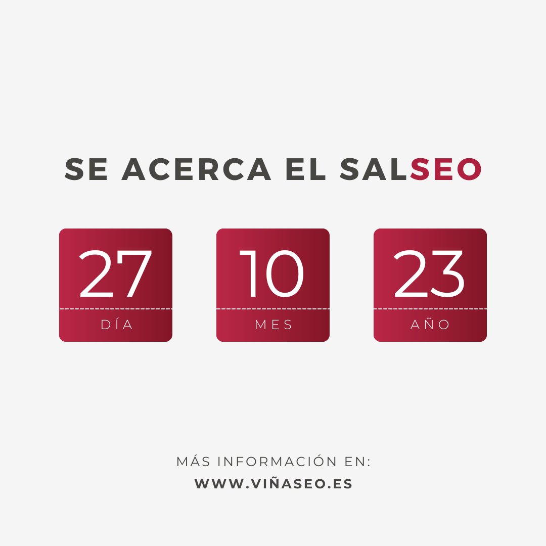 📅 El evento más esperado ya tiene fecha.

¡Viña SEO se celebrará el 27 de octubre! 🍇🌱

Explora las últimas tendencias📊, intercambia ideas 💡 y obtén inspiración 🤝

@RaiolaNetworksv

#viñaseo23 #seo #posicionamientoseo #marketingdigital #larioja