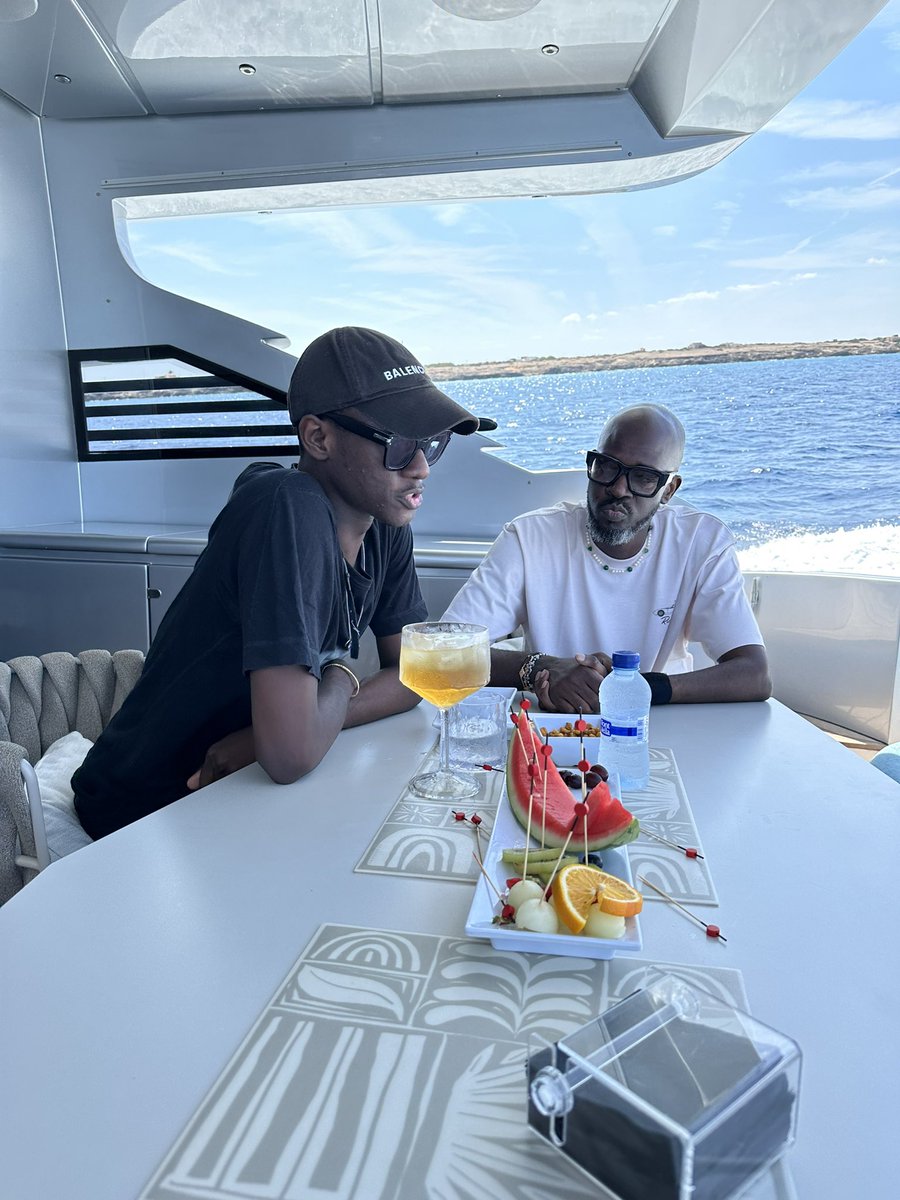 _Mashudu_M's tweet image. Black Coffee and his son