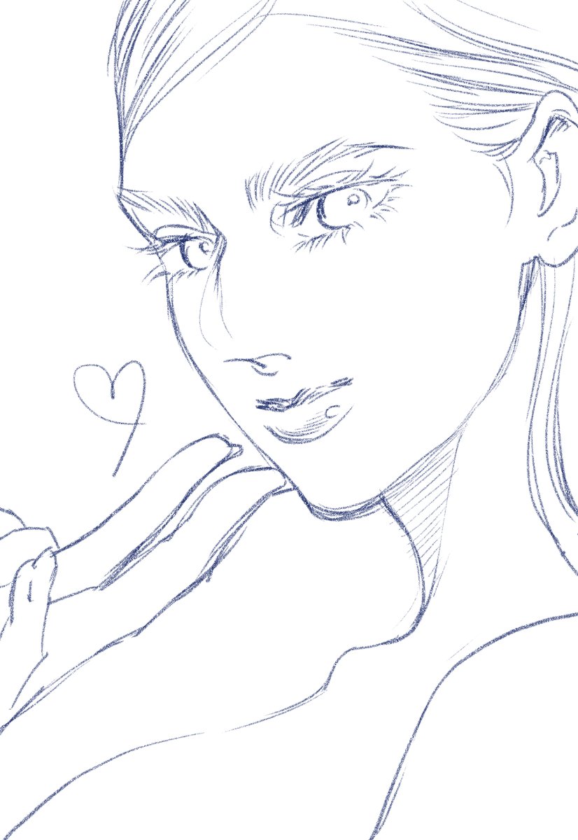 昨日にょたの話になったので久しぶりに描きました
（参考画像有）