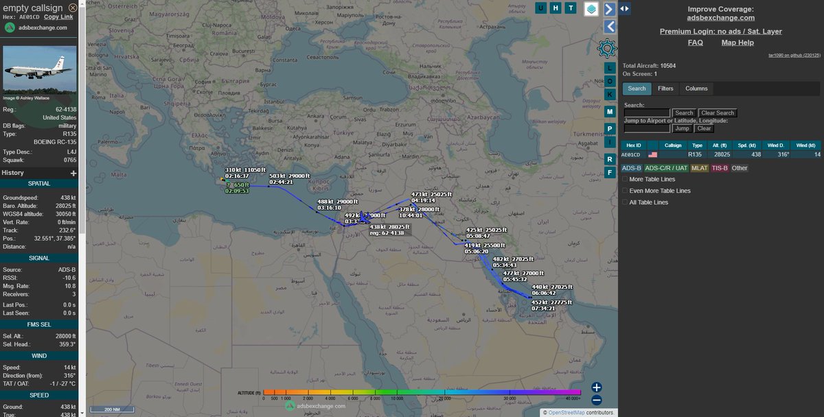 no_itsmyturn's tweet photo. #USAF 🇺🇸 RC-135W Rivet Joint RTB Souda Bay after a mission over the Persian Gulf and Iraq 🇮🇶
#ELINT #COMINT 

62-4138 | #AE01CD https://t.co/ZtBCQrHPF2
