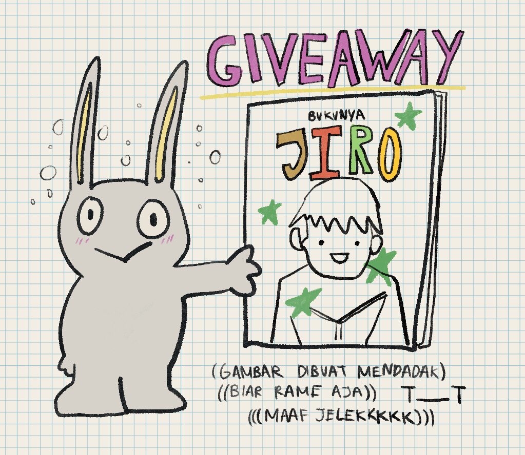 GIVEAWAY TIMEEE 🔊
aku mau bagi-bagi buku jiro untuk 3 orang pemenang (wowww)

syarattt:
1. like &amp; rt au nya jiro (pinned!)
2. reply tweet ini pake part favorit kamu dari au jiro 😎🤍

thank youu and good luck xixixi