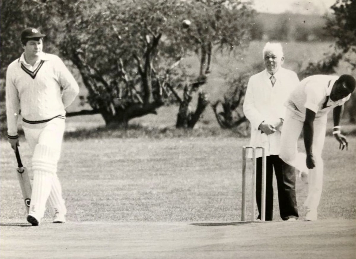 north_photos's tweet photo. @LeadgateCricket professional Denis Hewitt against Ushaw Moor, pictured taking the wicket of McGrath with this first delivery of the game.

C/O - The Northern Echo https://t.co/KP2AHBCnkP