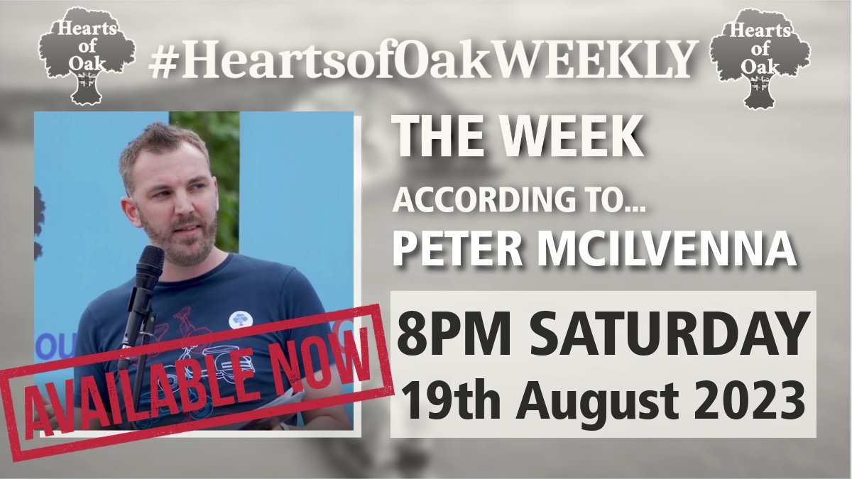 Available now... 
📺 X    
twitter.com/HeartsofOakUK/…
📻 PODCAST 
heartsofoak.podbean.com/e/the-week-acc… 

#HeartsofOakWEEKLY  #FarRight  #WEF  #FJB  #MaskMandates  #MomsForLiberty #GroomingGangs  #DiedSuddenly #ChannelMigration  #Transgender